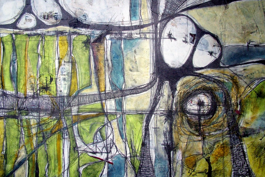 Ron Weijers - Moving On I - 60x90 - mixed media