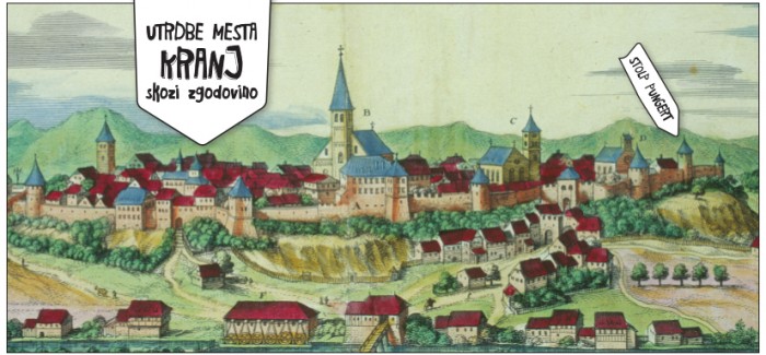 Fortress of town Kranj through history