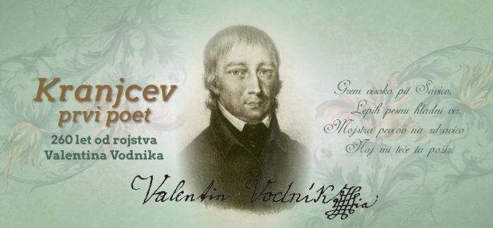 (Slovenski) Odprtje razstave Kranjcev prvi poet – 260 let od rojstva Valentina Vodnika