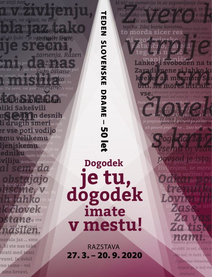 (Slovenski) Javno vodstvo po razstavi Dogodek je tu, dogodek imate v mestu, Teden slovenske drame – 50 let