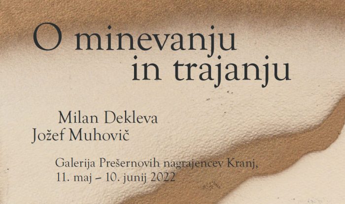 (Slovenski) Odprtje razstave O minevanju in trajanju, Milan Dekleva in Jožef Muhovič