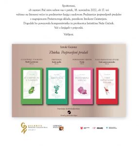 Literarni večer Predstavitev pospravljenih predalov @ Galerija Prešernovih nagrajencev
